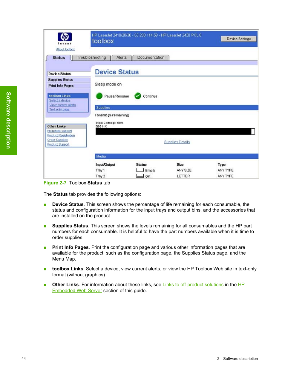 HP 2420 User Manual | Page 60 / 334