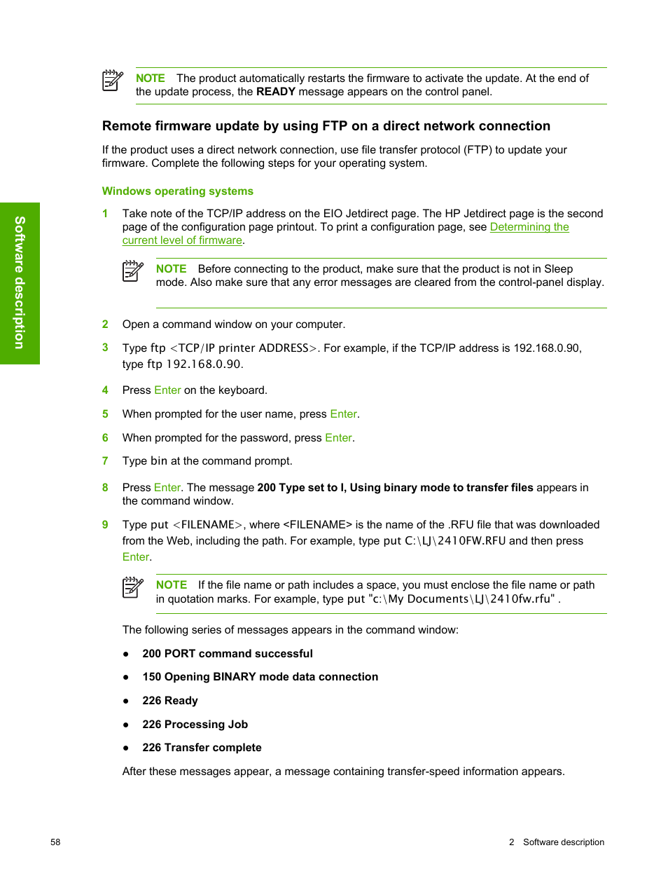 Windows operating systems | HP 2420 User Manual | Page 74 / 334