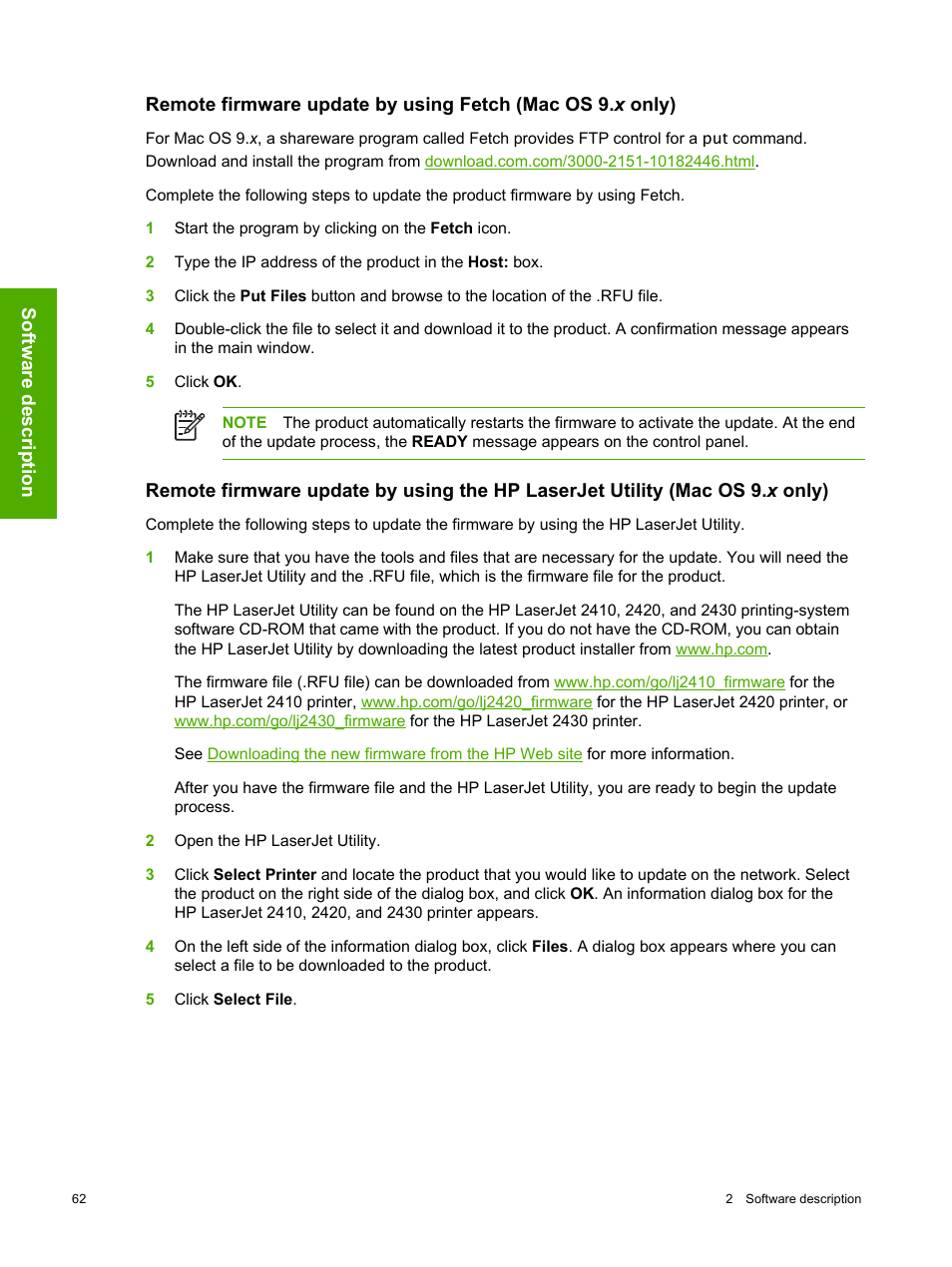 HP 2420 User Manual | Page 78 / 334