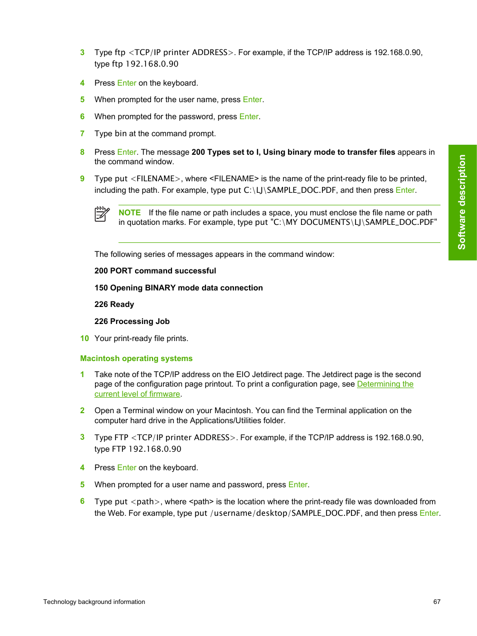 Macintosh operating systems | HP 2420 User Manual | Page 83 / 334