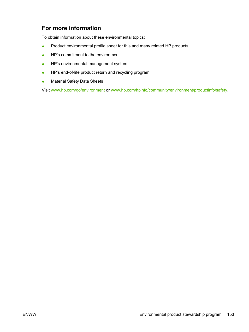 For more information | HP 2700 User Manual | Page 163 / 182