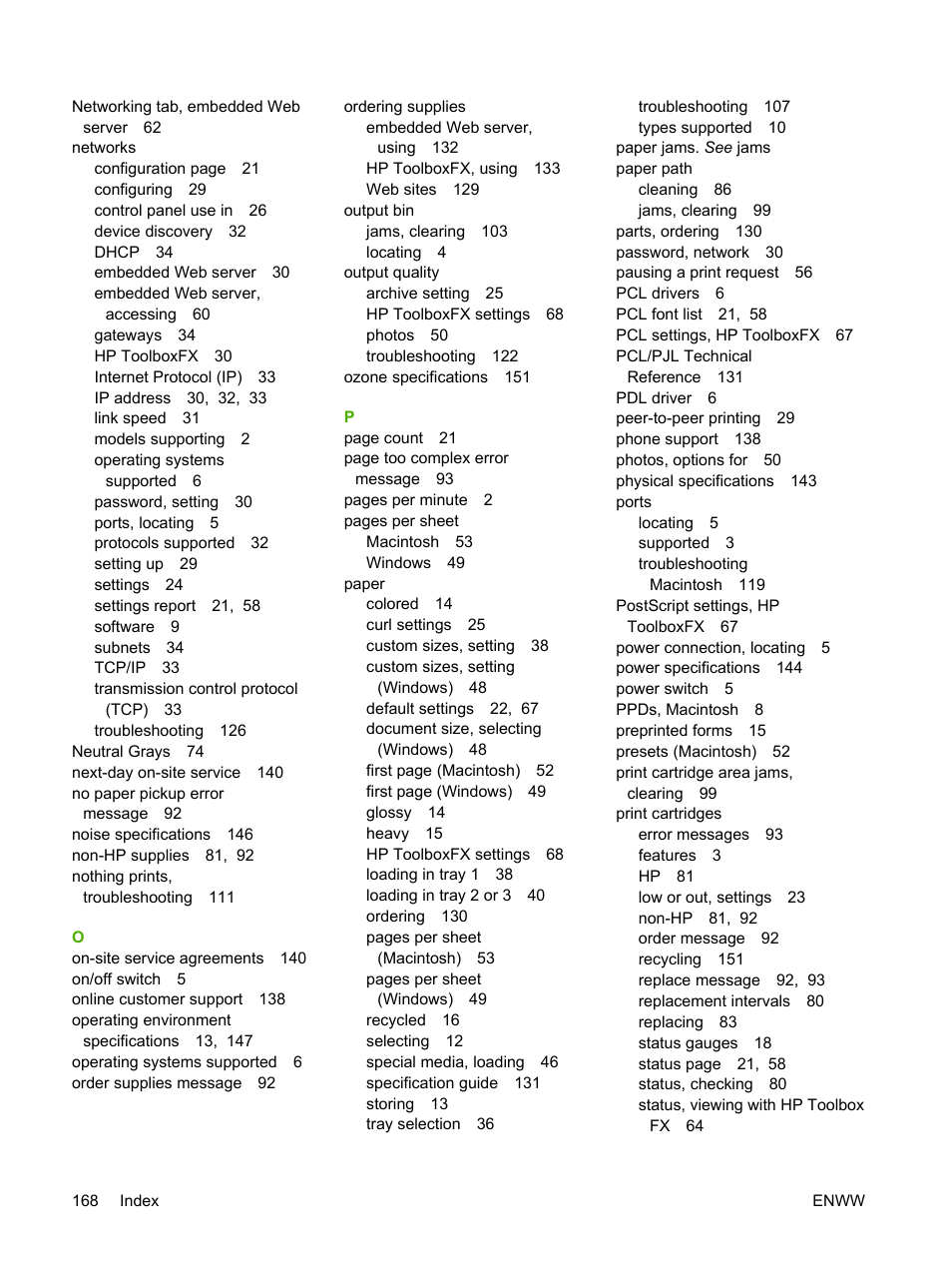 HP 2700 User Manual | Page 178 / 182