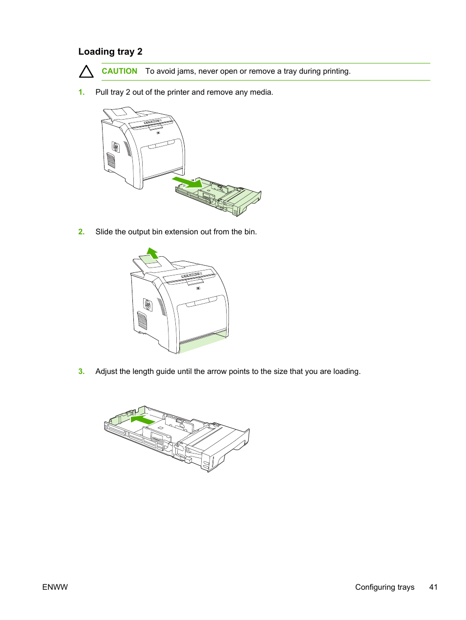 Loading tray 2 | HP 2700 User Manual | Page 51 / 182