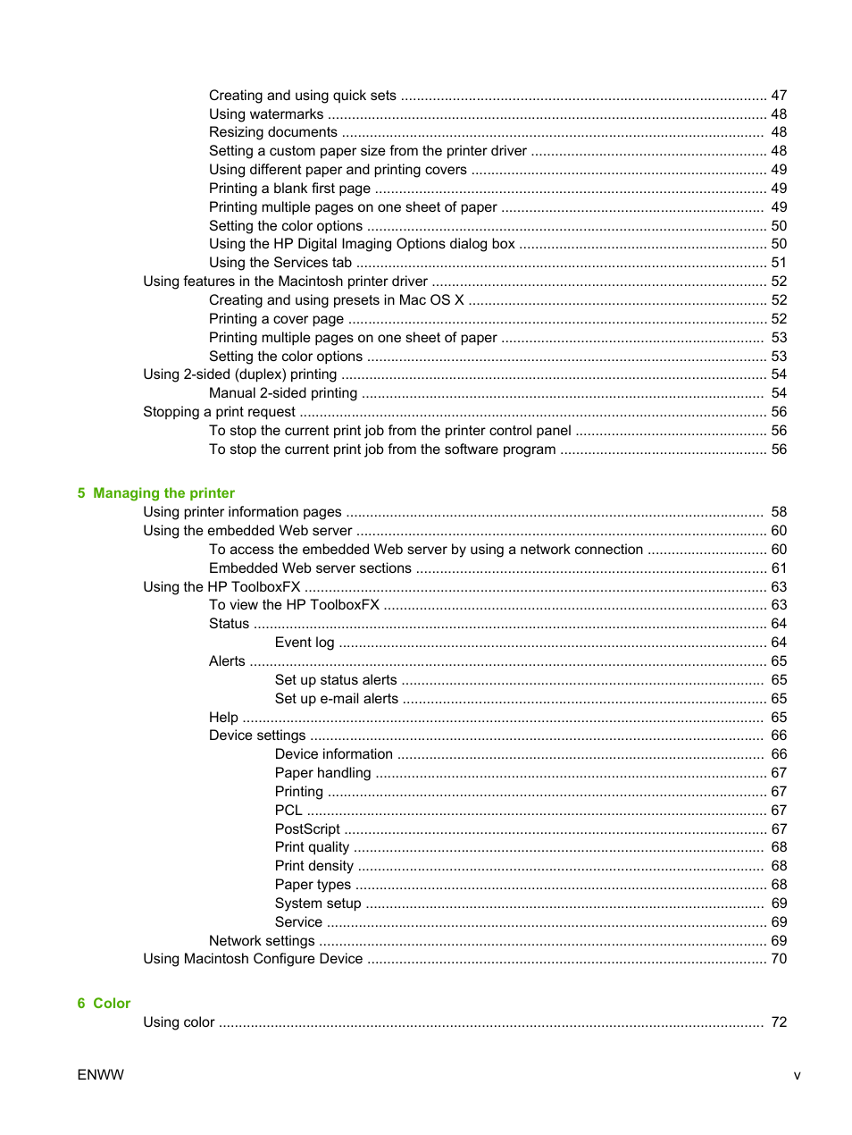 HP 2700 User Manual | Page 7 / 182