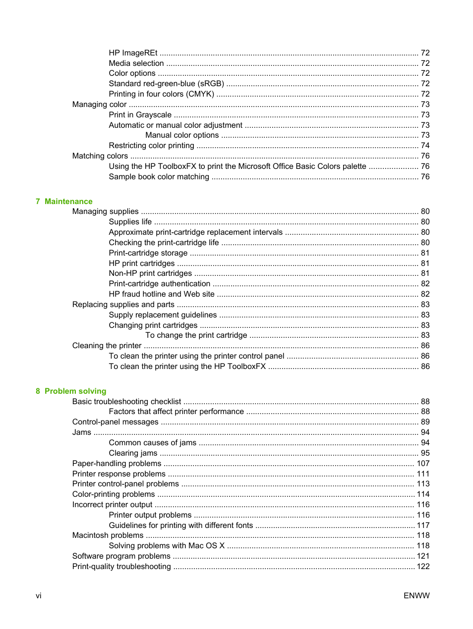 HP 2700 User Manual | Page 8 / 182
