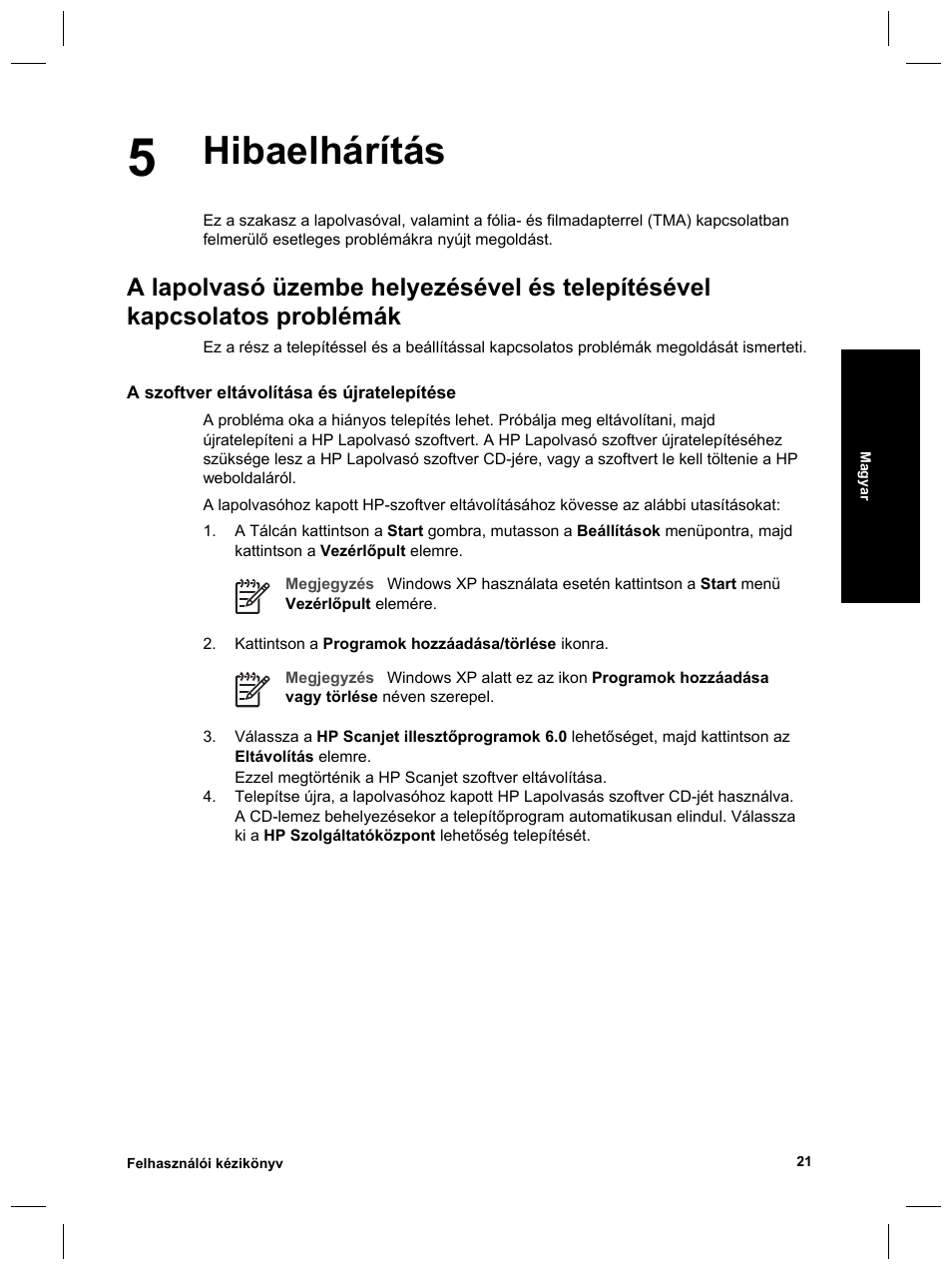Hibaelhárítás | HP Scanjet 8270 User Manual | Page 185 / 332