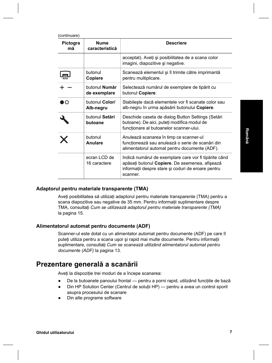 Prezentare generală a scanării | HP Scanjet 8270 User Manual | Page 301 / 332