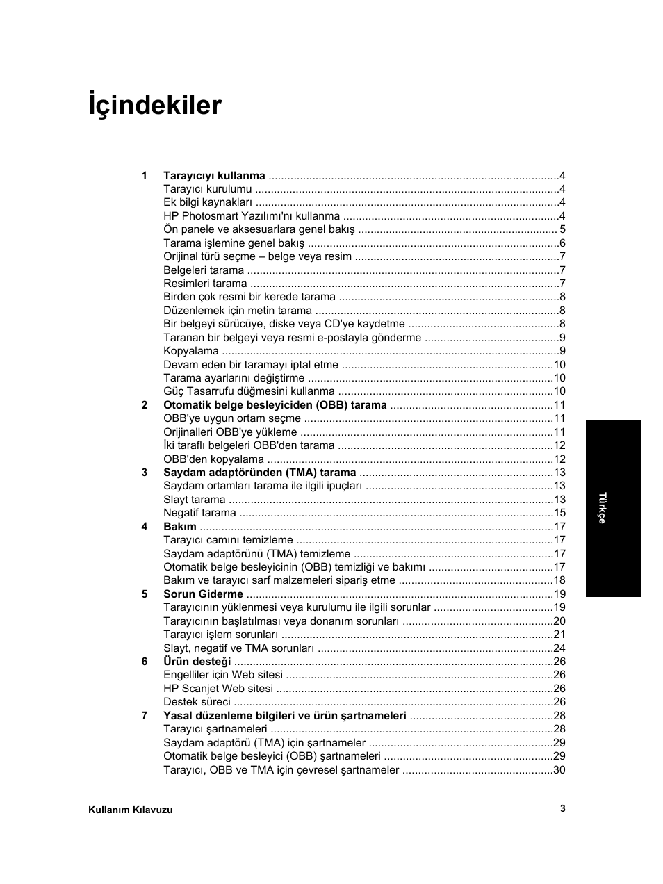 Içindekiler | HP Scanjet 8270 User Manual | Page 69 / 332