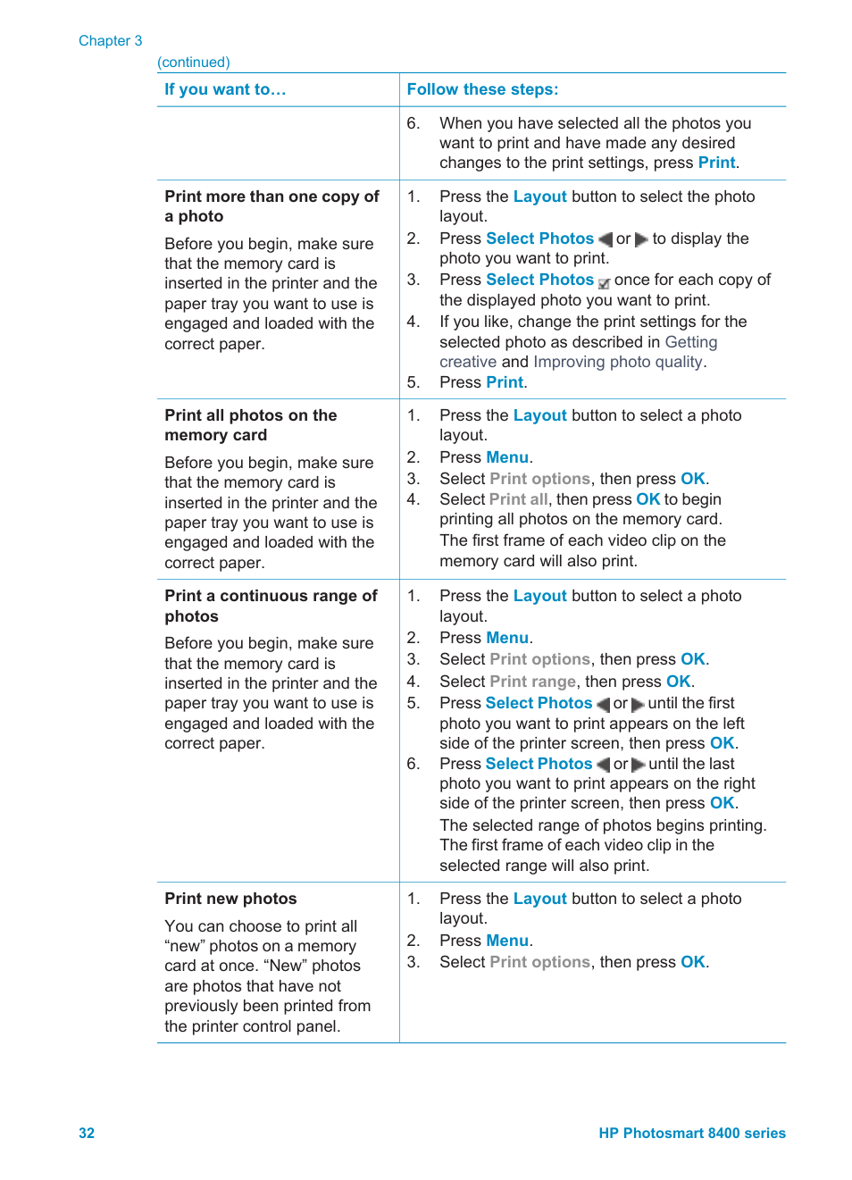 HP Photosmart 8400 Series User Manual | Page 36 / 89