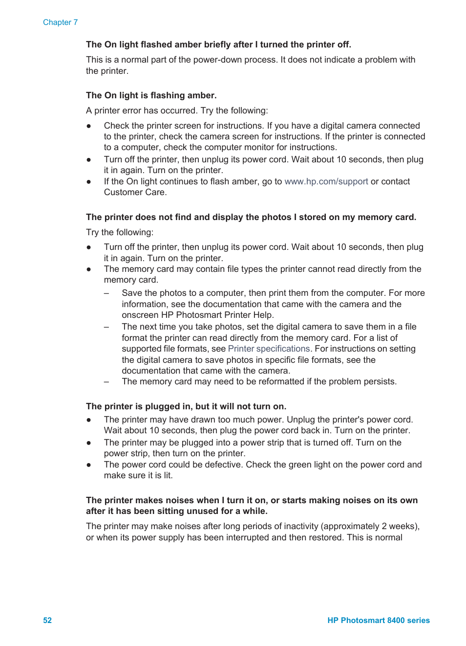 HP Photosmart 8400 Series User Manual | Page 56 / 89