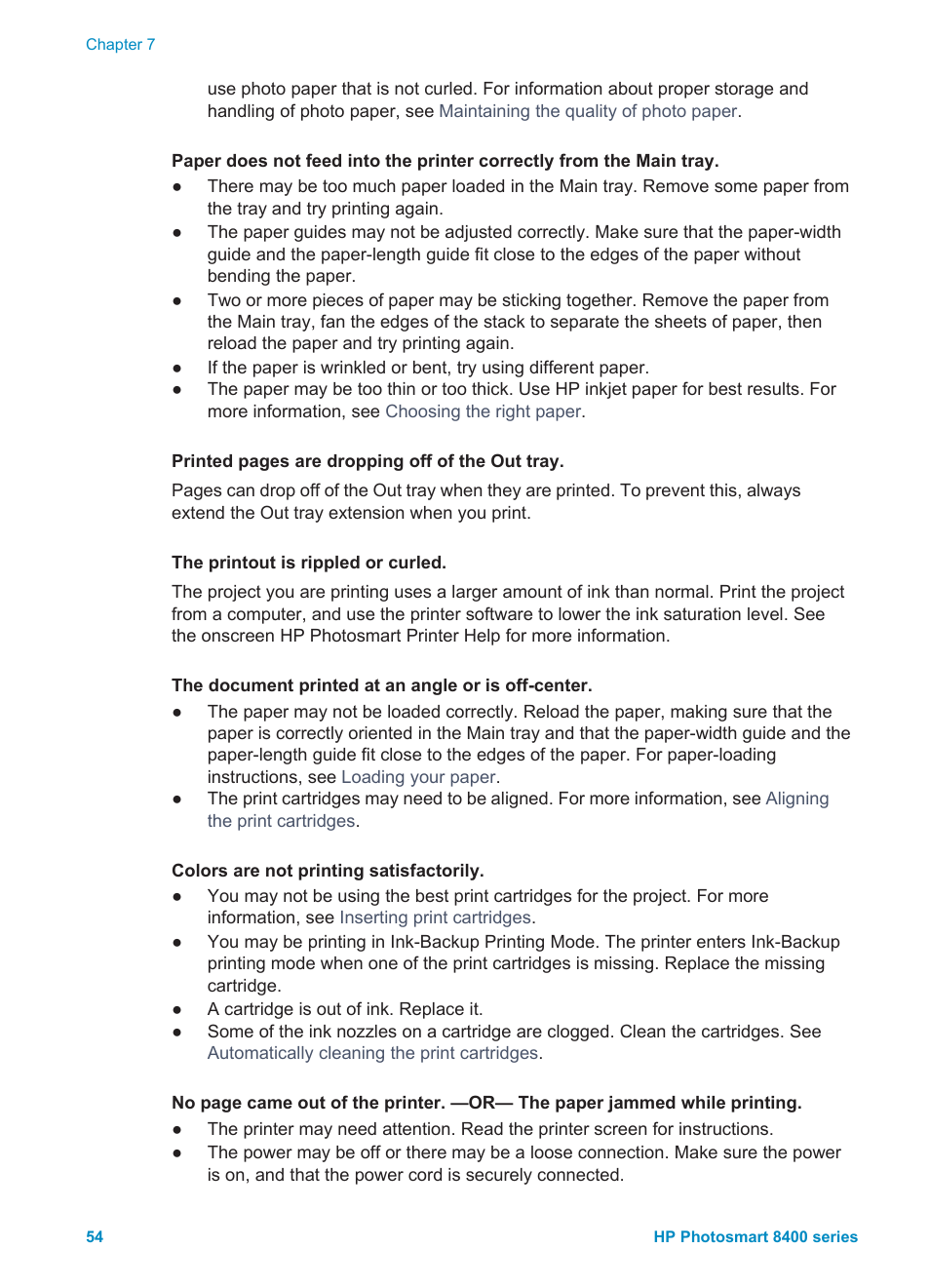 HP Photosmart 8400 Series User Manual | Page 58 / 89