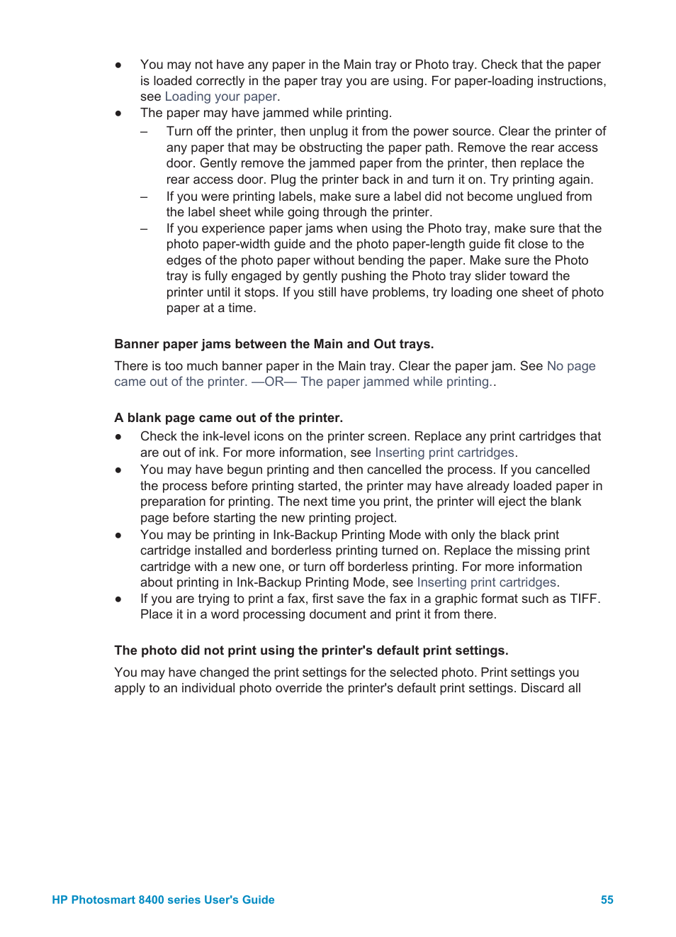 HP Photosmart 8400 Series User Manual | Page 59 / 89