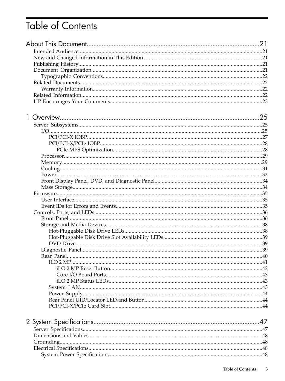 HP INTEGRITY RX3600 User Manual | Page 3 / 356