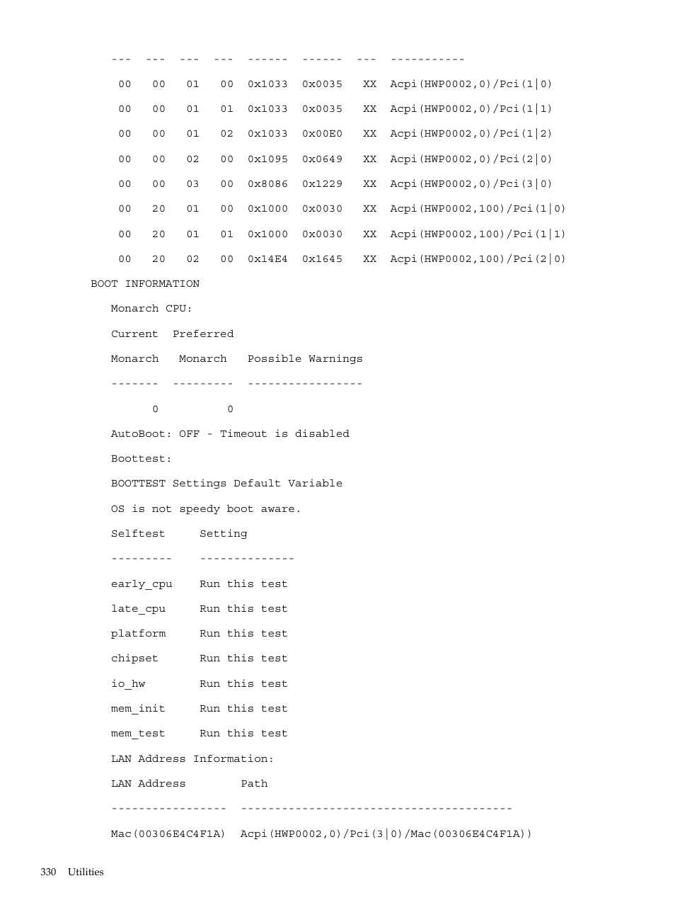 HP INTEGRITY RX3600 User Manual | Page 330 / 356