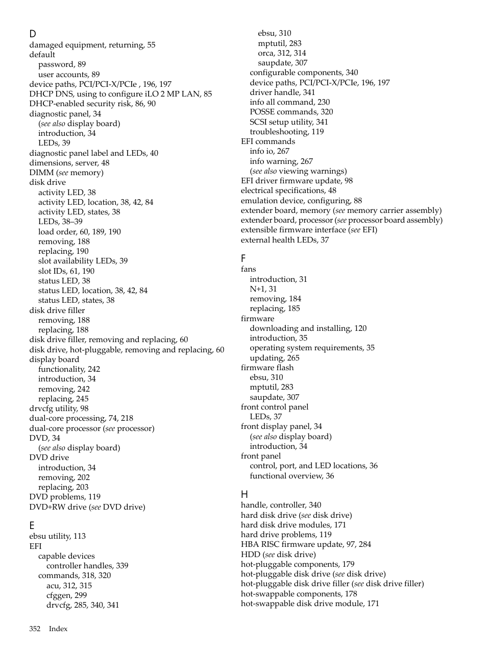 HP INTEGRITY RX3600 User Manual | Page 352 / 356