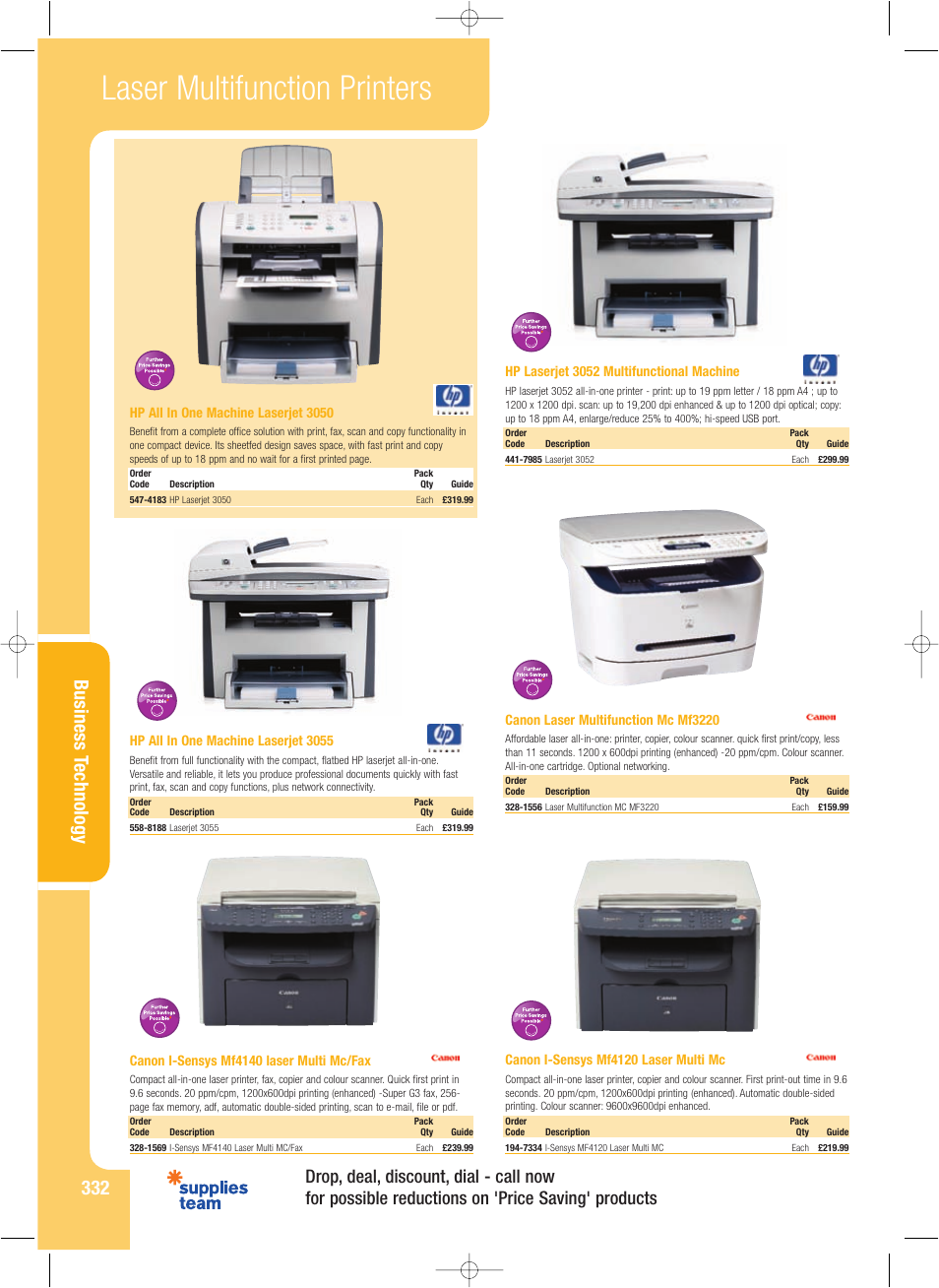 Laser multifunction printers, Business t echnolog y | HP 3000n User Manual | Page 11 / 14