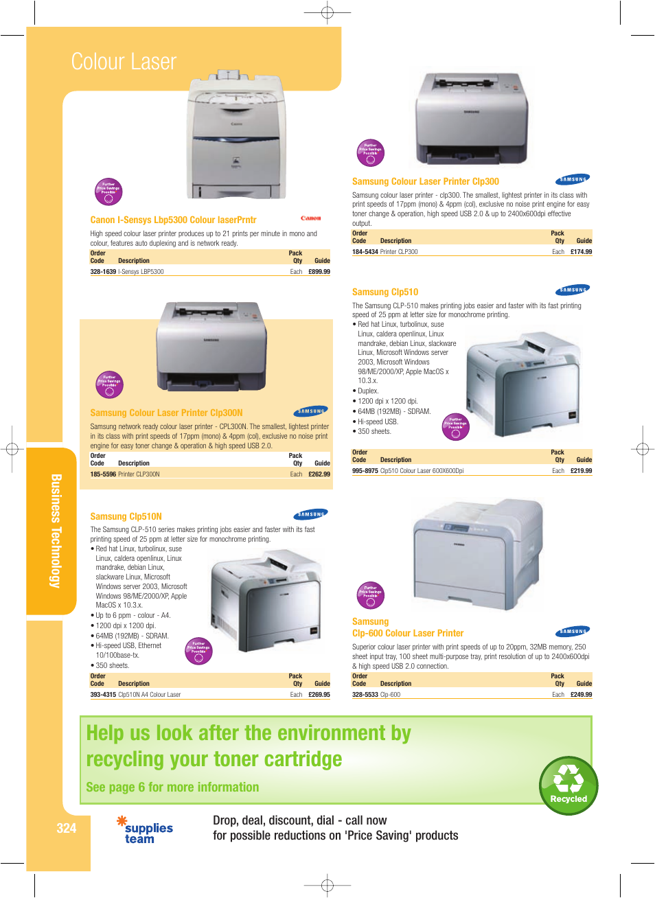 Colour laser, Business t echnolog y, See page 6 for more information | HP 3000n User Manual | Page 3 / 14