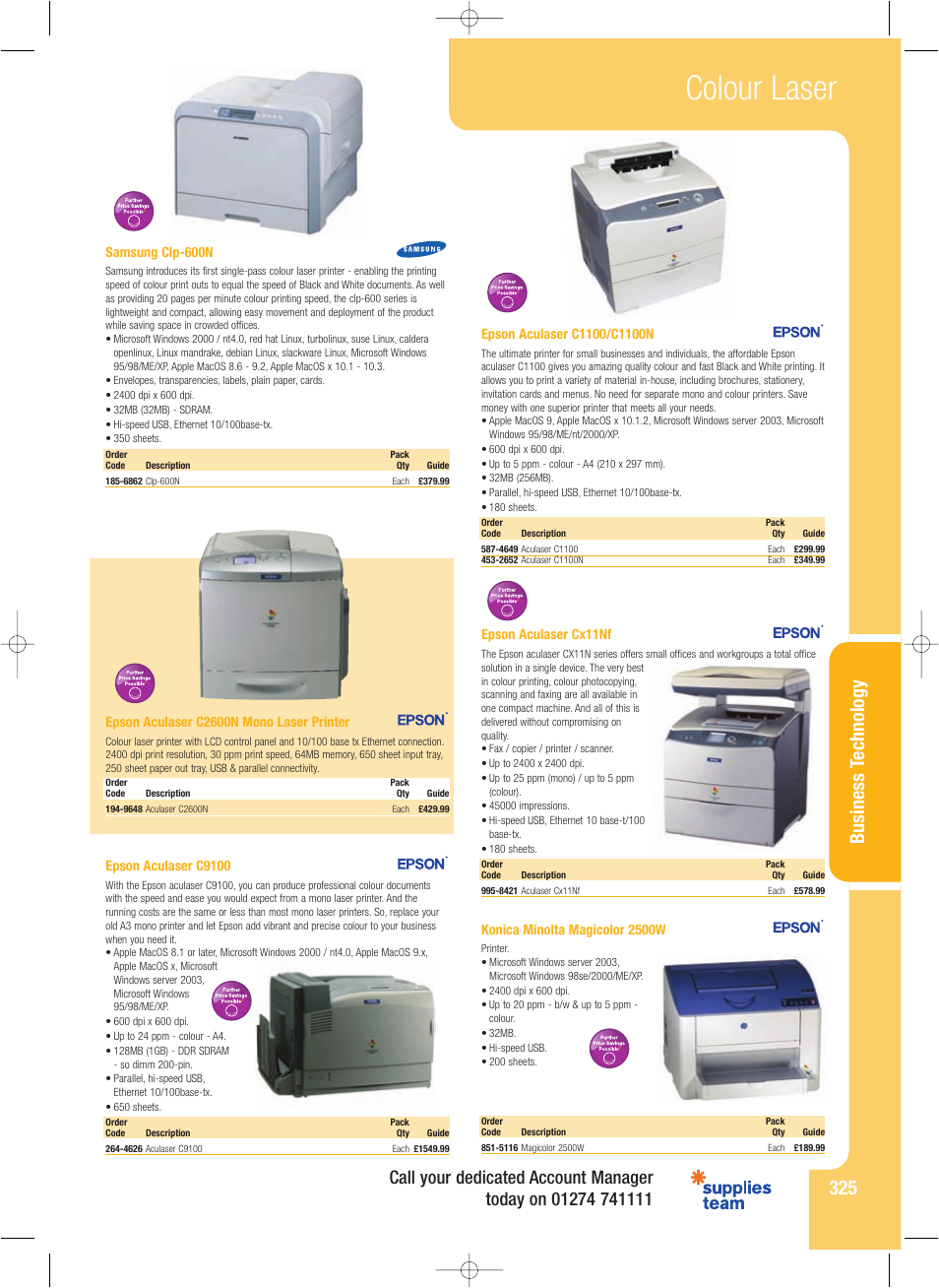 Colour laser, Business t echnolog y | HP 3000n User Manual | Page 4 / 14