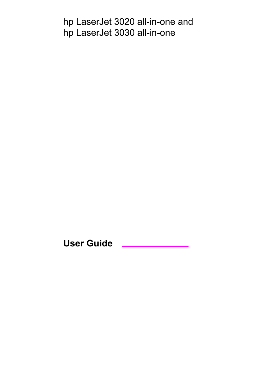 HP 3030 User Manual | Page 3 / 182
