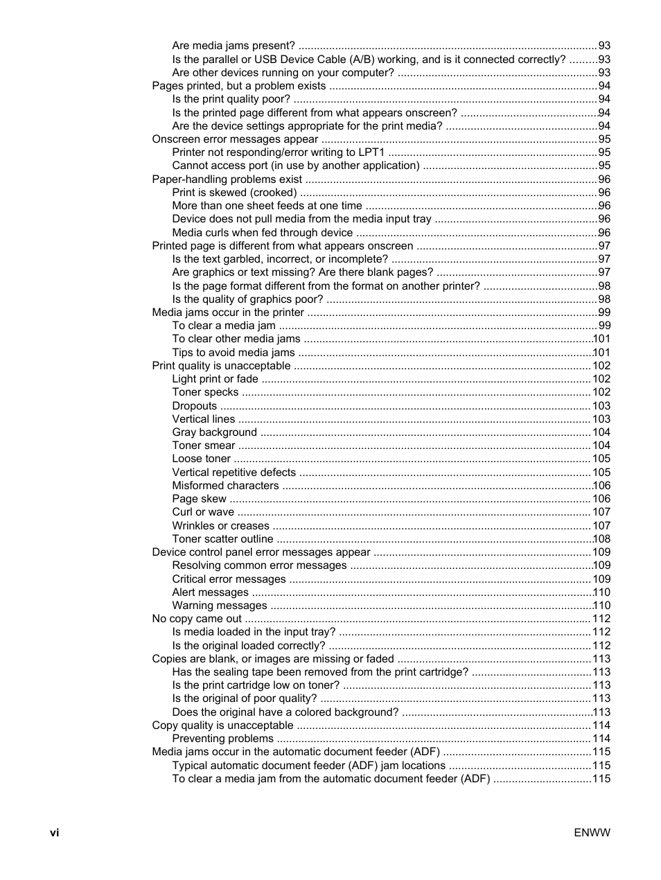 HP 3030 User Manual | Page 8 / 182