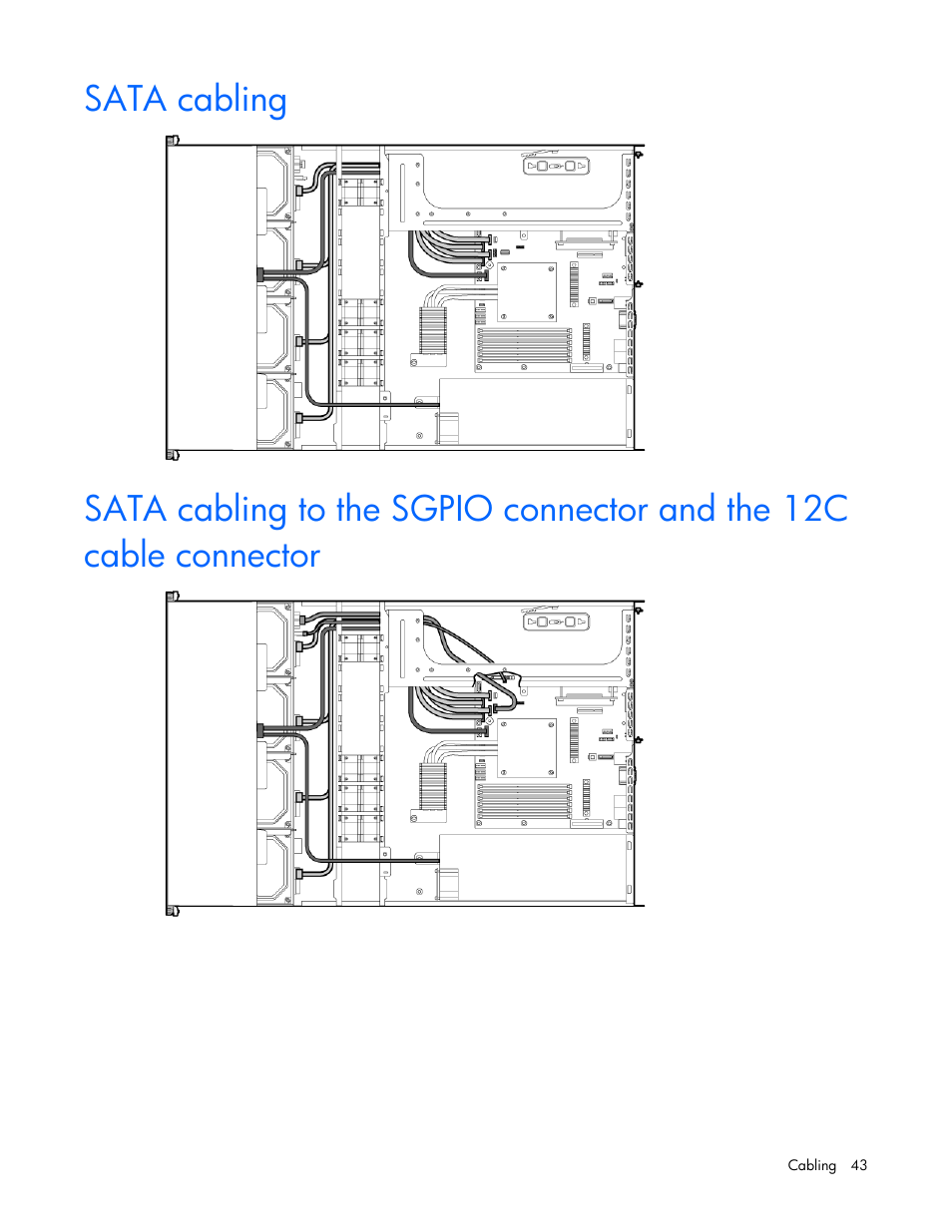 Sata cabling | HP ProLiant DL100 Series Server DL100 Series User Manual | Page 43 / 109