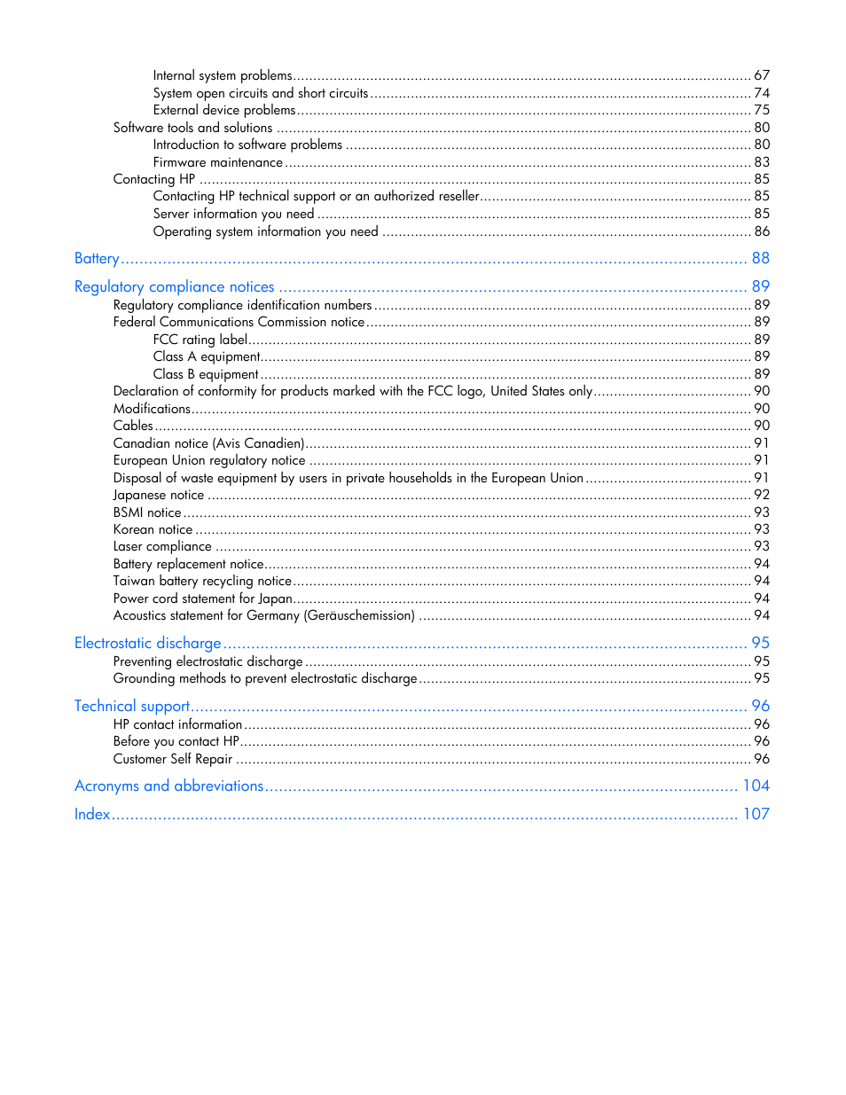 HP ProLiant DL100 Series Server DL100 Series User Manual | Page 5 / 109