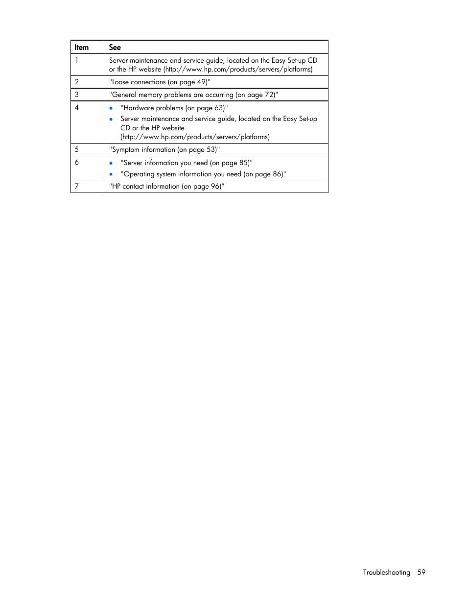 HP ProLiant DL100 Series Server DL100 Series User Manual | Page 59 / 109