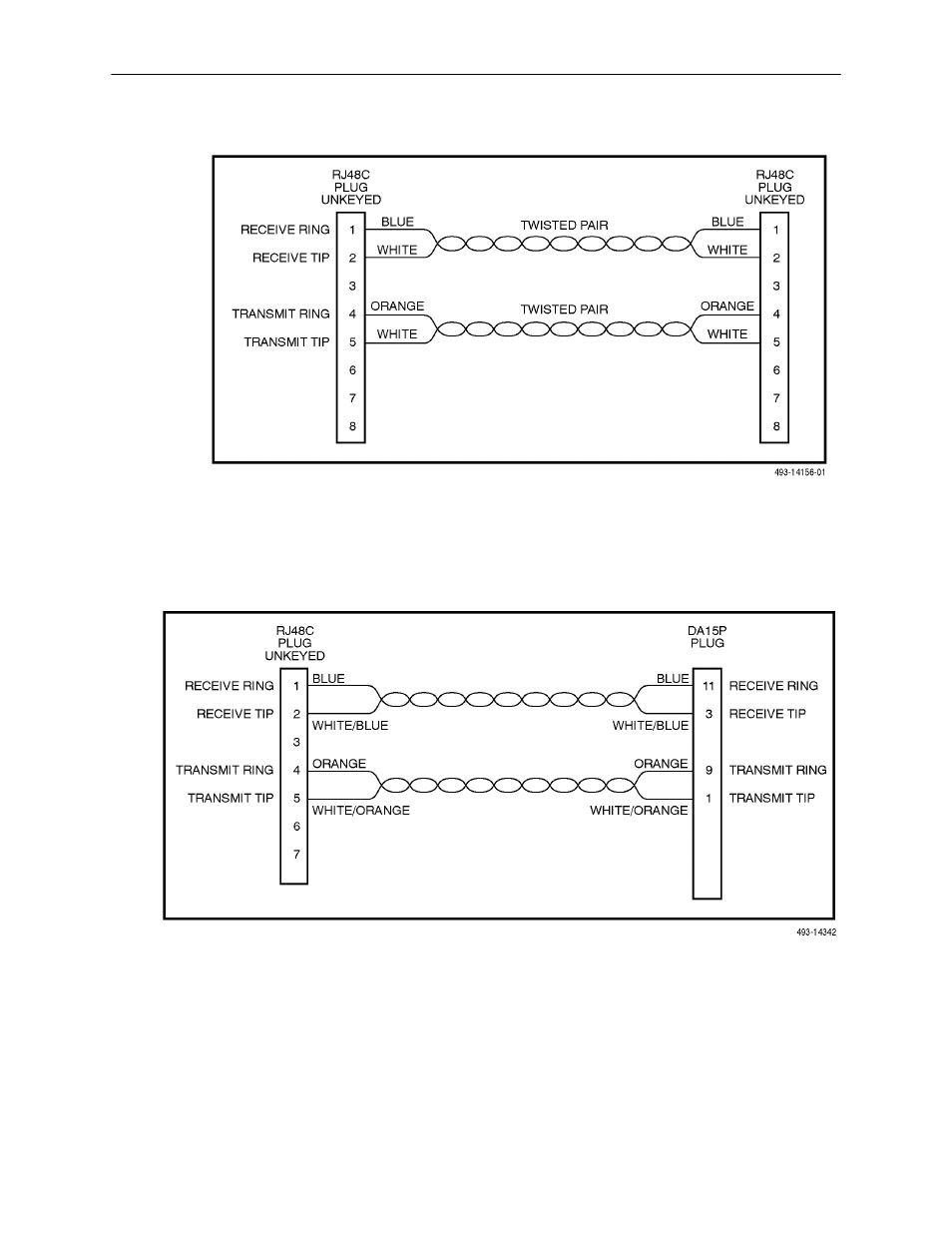 Figure d-1, Or rj48c-to-da15p, Figure d-2 | HP 3162 User Manual | Page 142 / 199