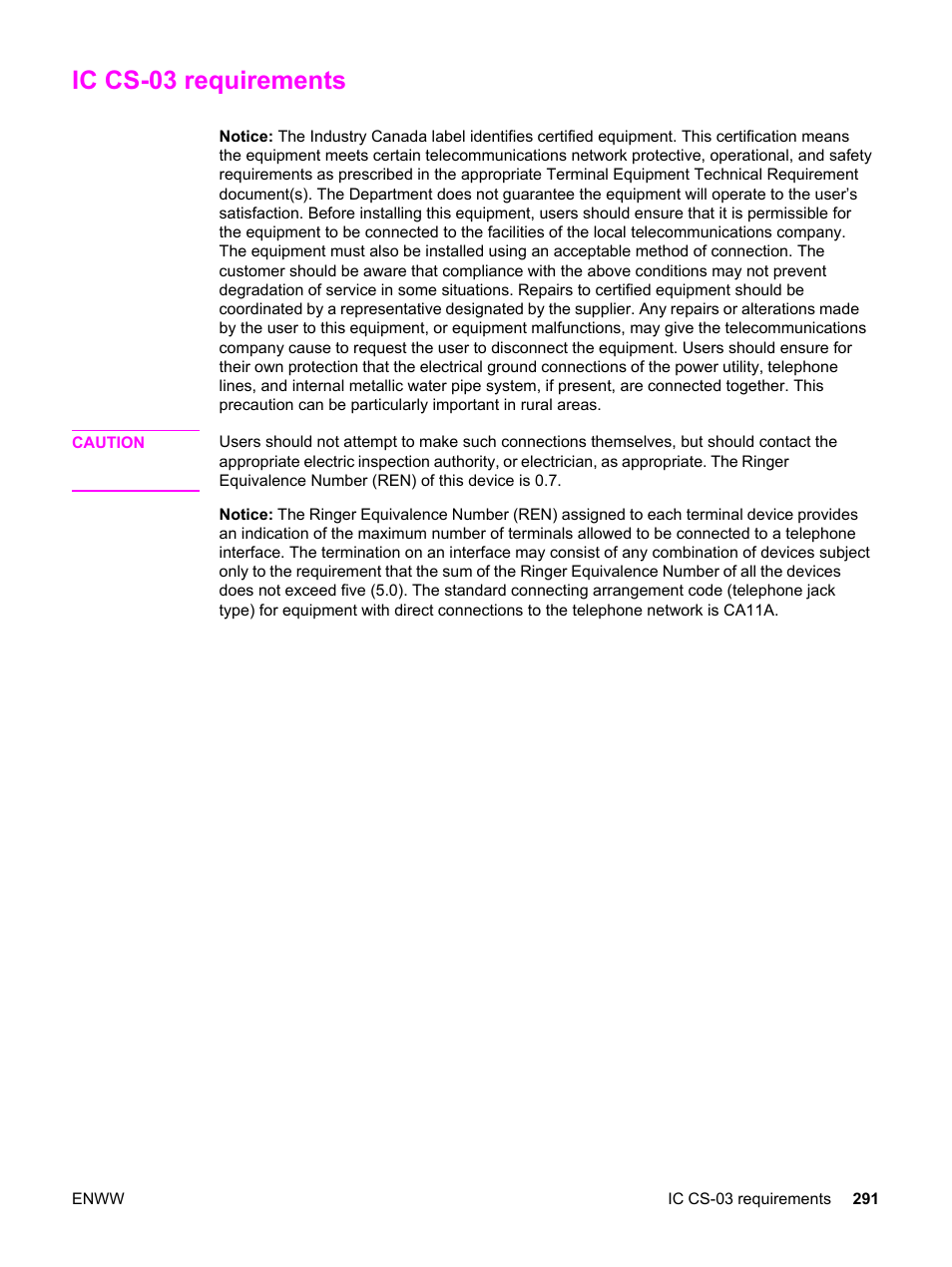 Ic cs-03 requirements | HP 2830 User Manual | Page 307 / 334