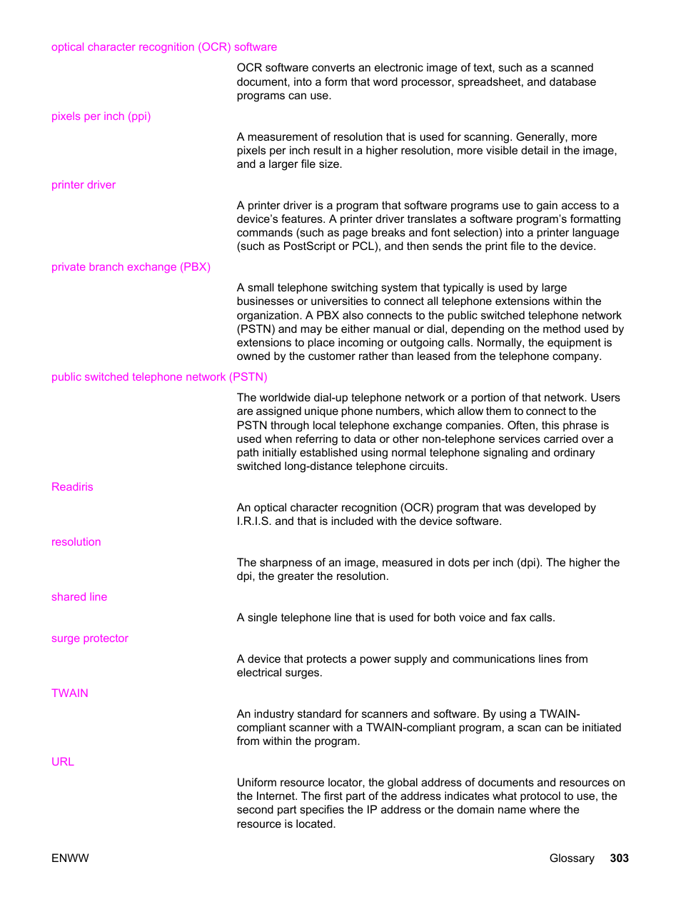 HP 2830 User Manual | Page 319 / 334