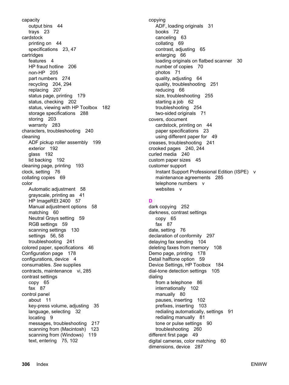 HP 2830 User Manual | Page 322 / 334