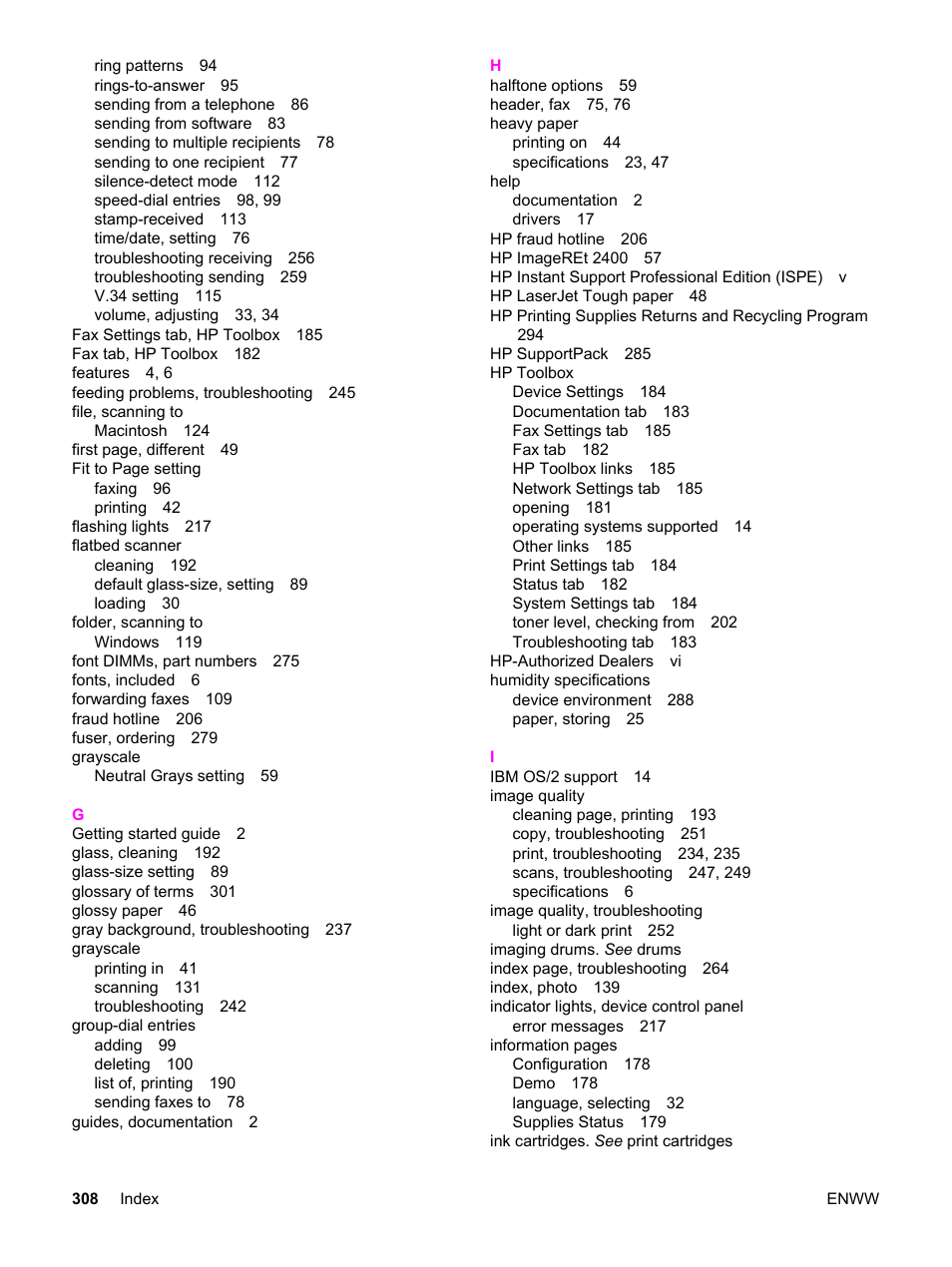 HP 2830 User Manual | Page 324 / 334