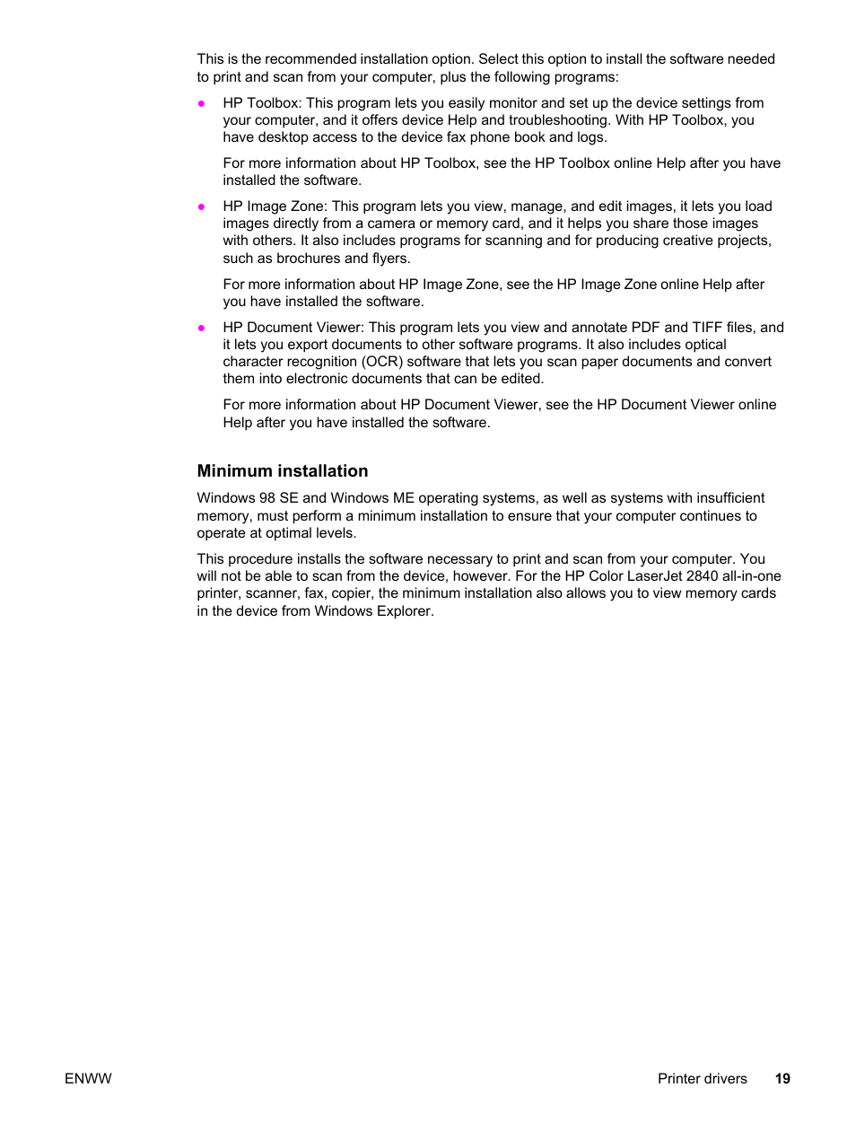HP 2830 User Manual | Page 35 / 334