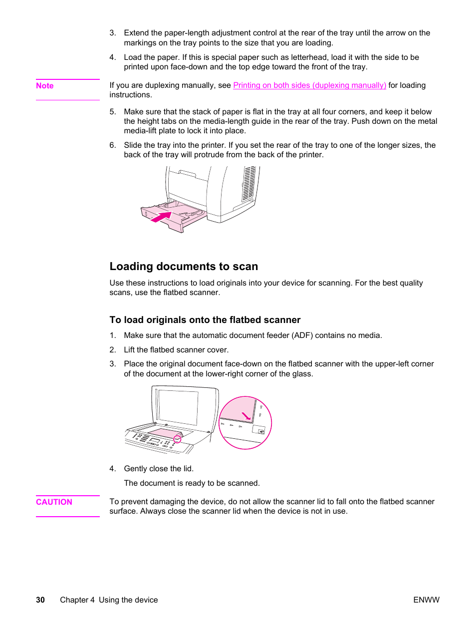 Loading documents to scan | HP 2830 User Manual | Page 46 / 334