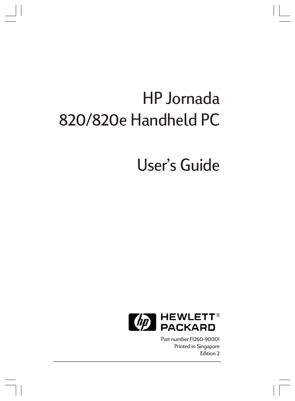 HP Jornada 820 User Manual | 178 pages