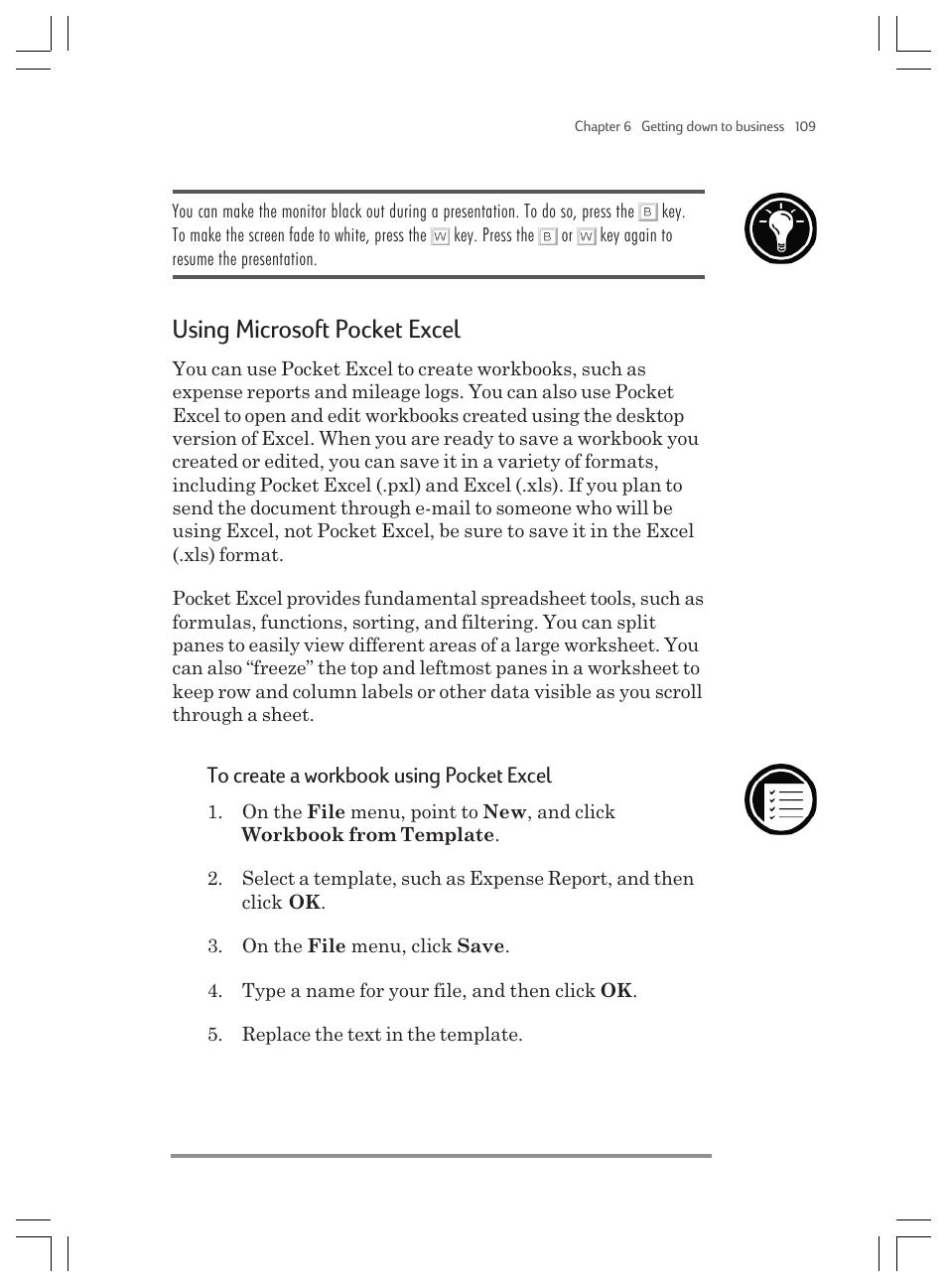 Using microsoft pocket excel | HP Jornada 820 User Manual | Page 113 / 178