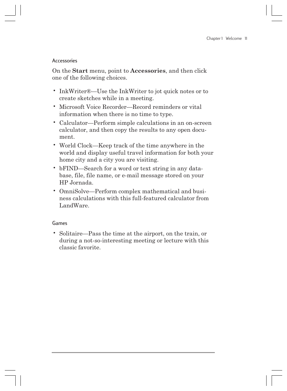 HP Jornada 820 User Manual | Page 15 / 178