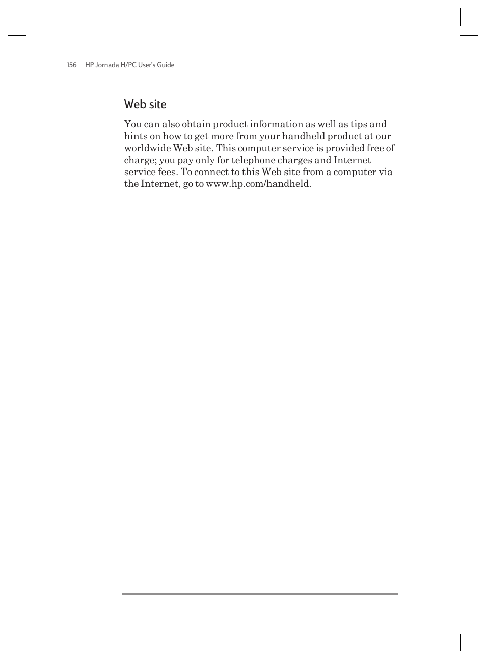 Web site | HP Jornada 820 User Manual | Page 160 / 178