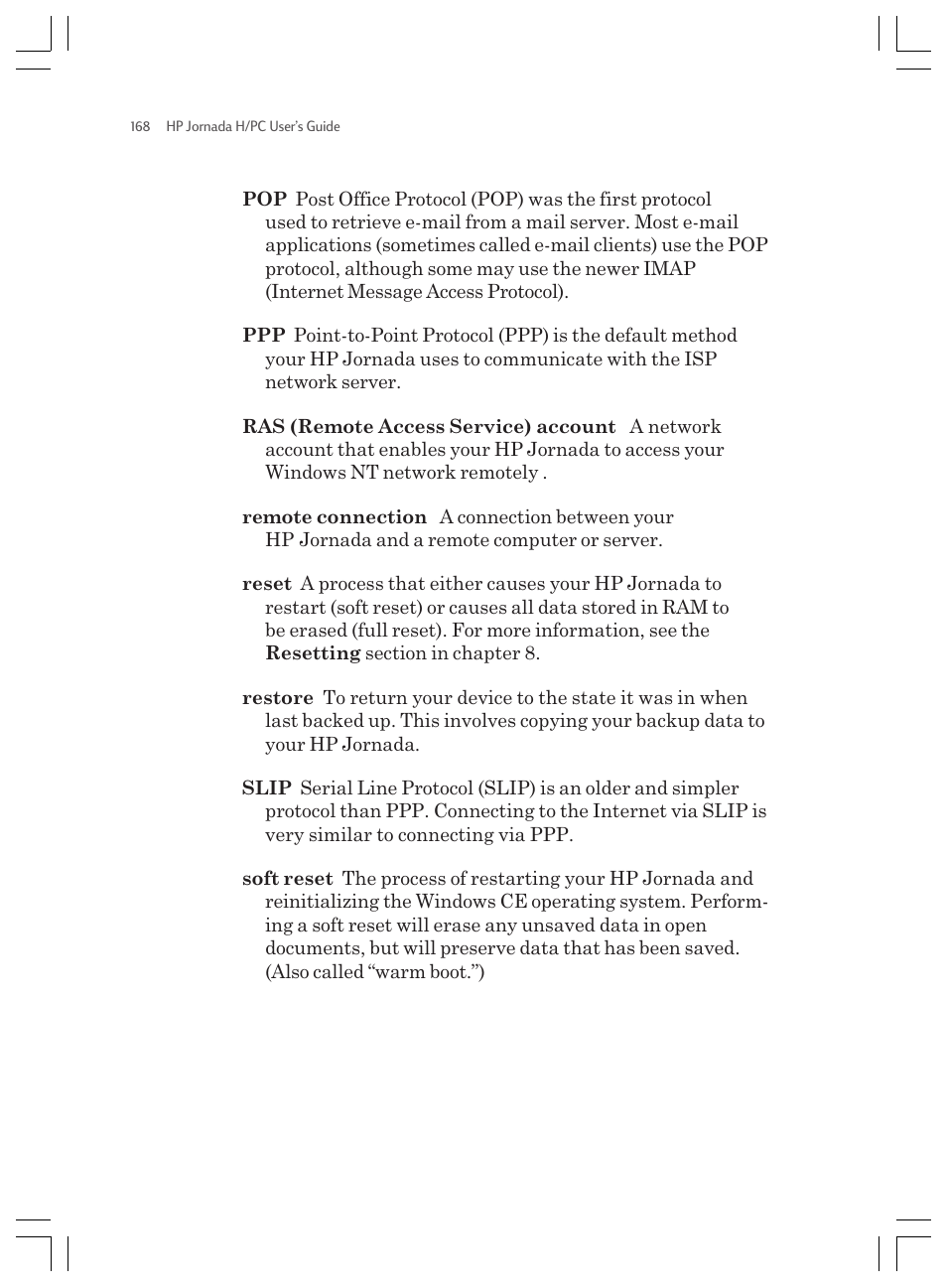 HP Jornada 820 User Manual | Page 172 / 178