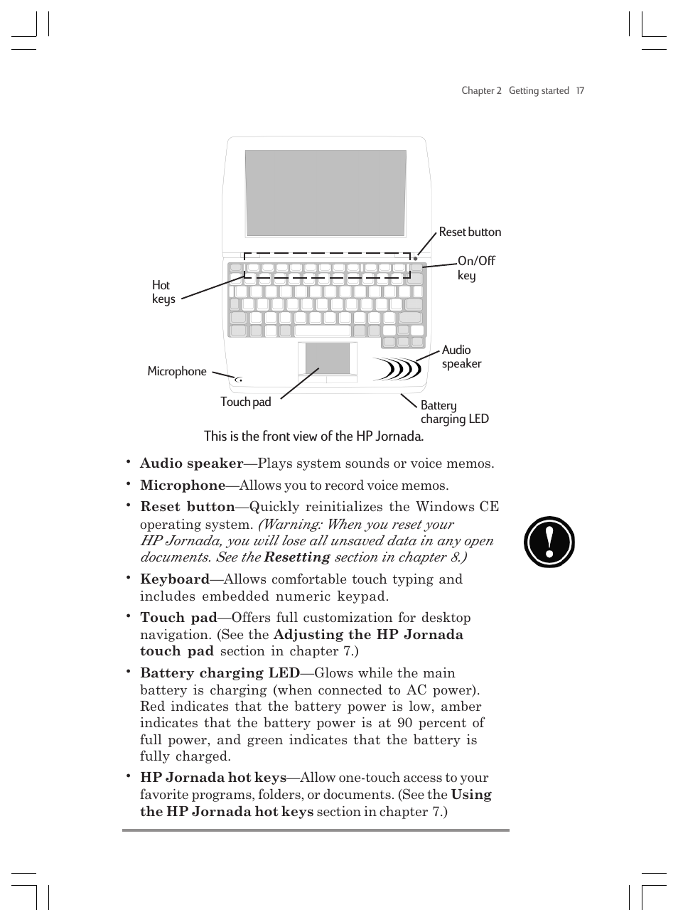 HP Jornada 820 User Manual | Page 21 / 178
