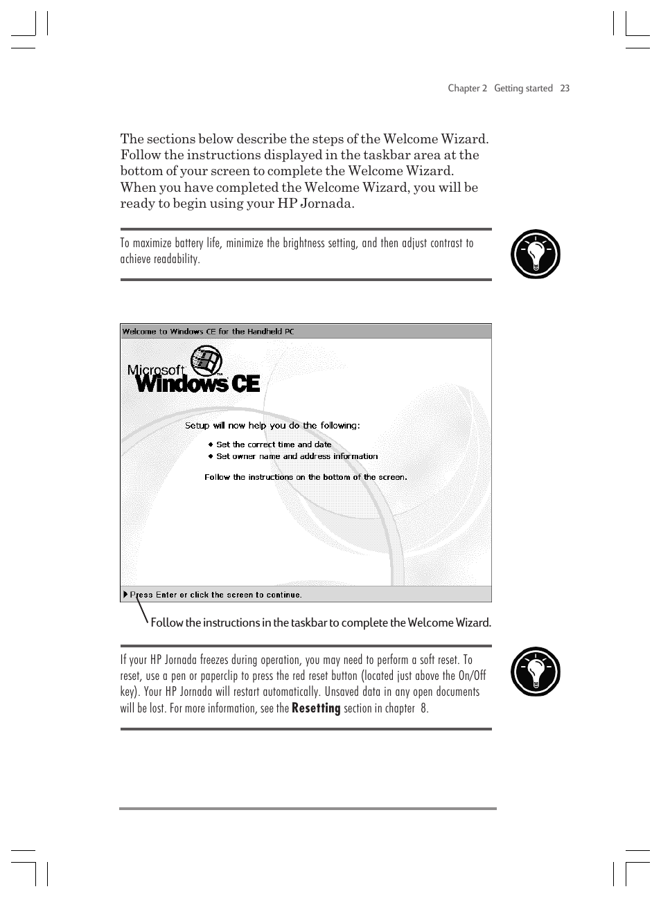 HP Jornada 820 User Manual | Page 27 / 178