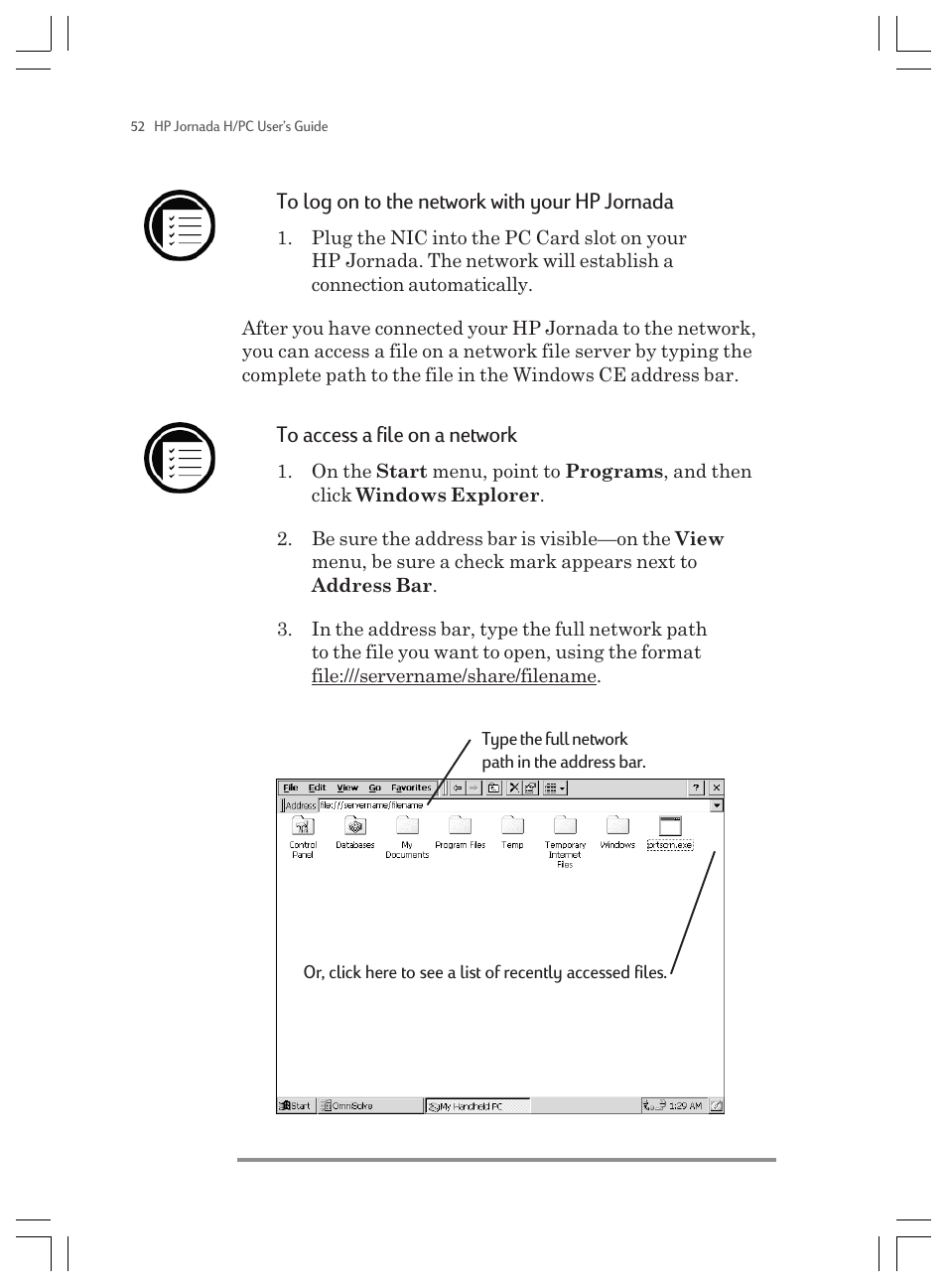 HP Jornada 820 User Manual | Page 56 / 178