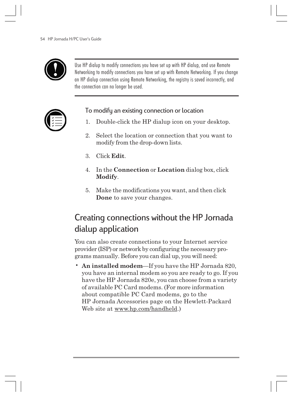 HP Jornada 820 User Manual | Page 58 / 178