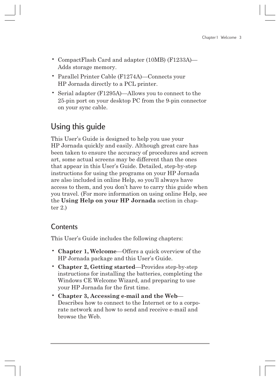 HP Jornada 820 User Manual | Page 7 / 178