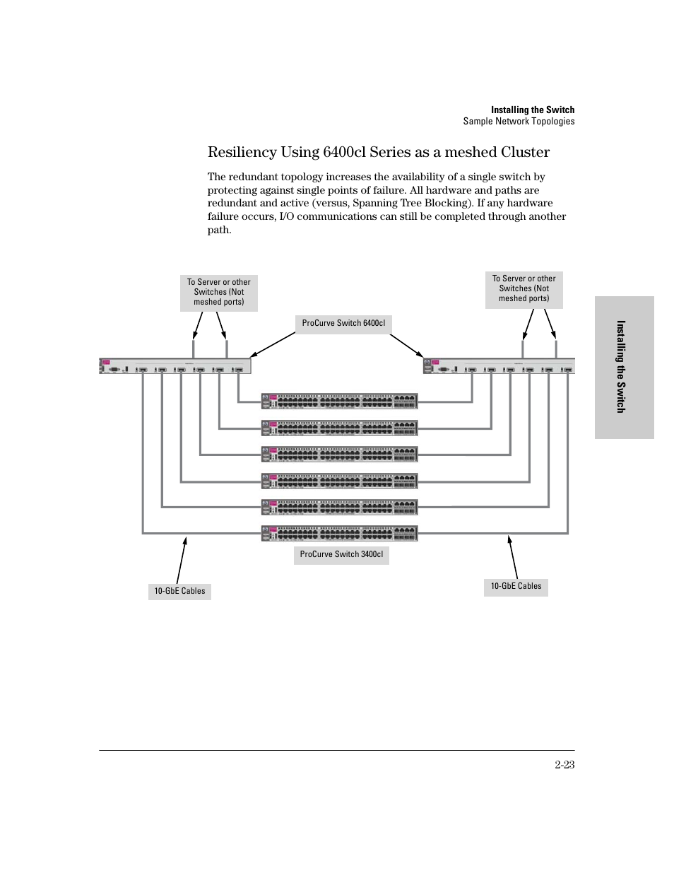Resiliency using 6400cl series as a meshed cluster | HP 6400CL User Manual | Page 41 / 84