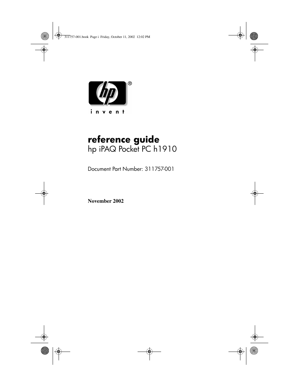 HP iPAQ h1910 User Manual | 105 pages