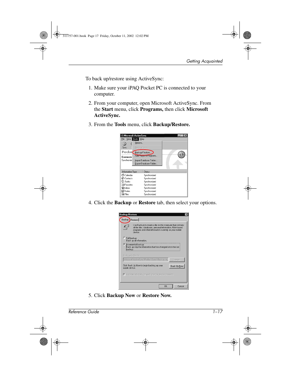 HP iPAQ h1910 User Manual | Page 23 / 105