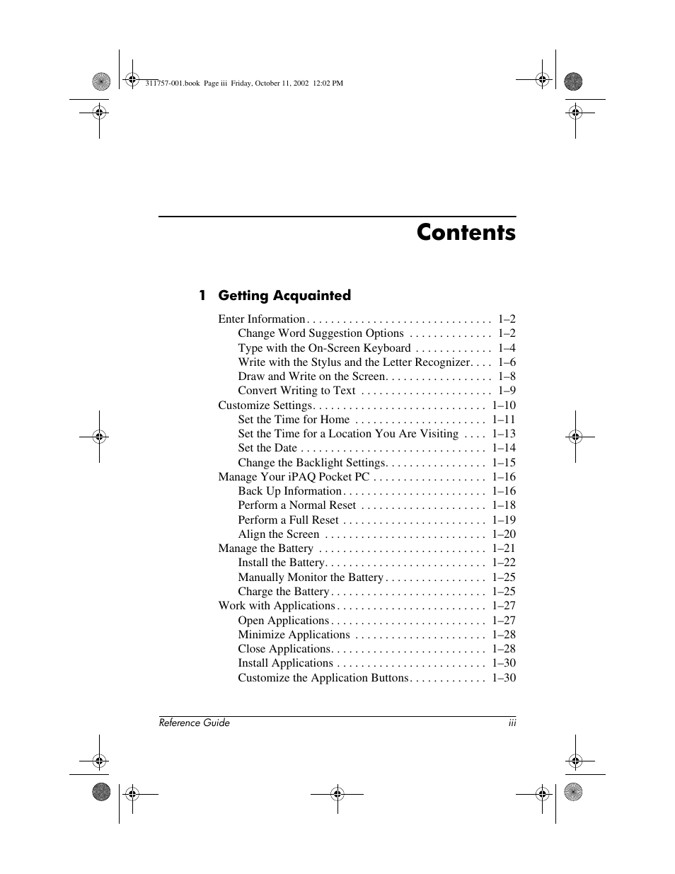 HP iPAQ h1910 User Manual | Page 3 / 105