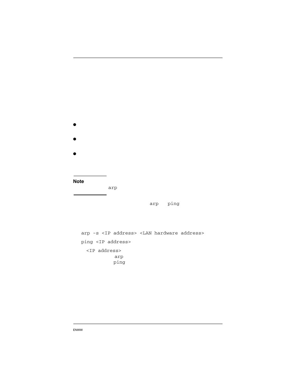 Using the arp and ping commands, Using the arp, And ping commands | HP PN1050 User Manual | Page 42 / 101