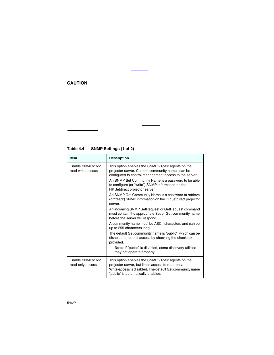Snmp | HP PN1050 User Manual | Page 56 / 101